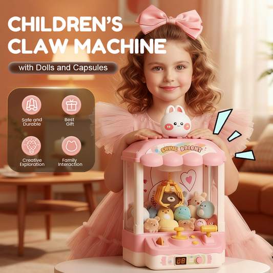 🧸New Year Gifts 50% Off📢Adorable Animal Claw Machine (Includes Plushies and Capsule Toys)🔥 Free Delivery