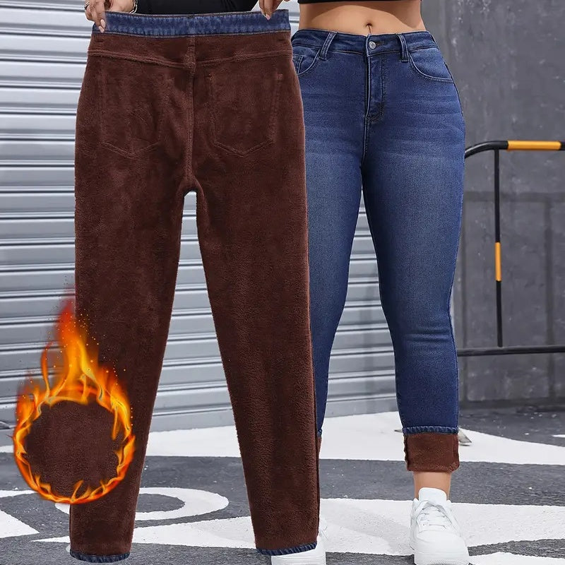 🔥New arrivals offer-Women's High-Stretch Plush-Lined Skinny Jeans