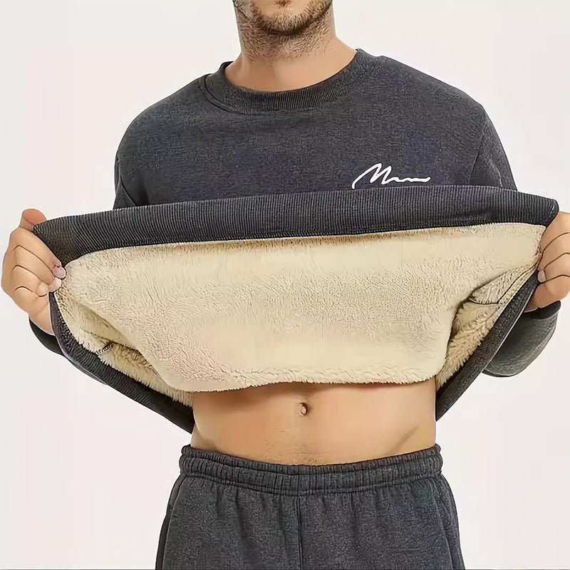 Men's Thermal Lined Crewneck Sweatshirt