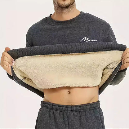 Men's Thermal Lined Crewneck Sweatshirt