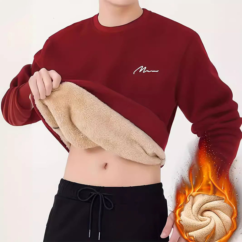 Men's Thermal Lined Crewneck Sweatshirt