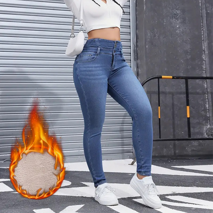 Women's Warm Casual Fashion Jeans