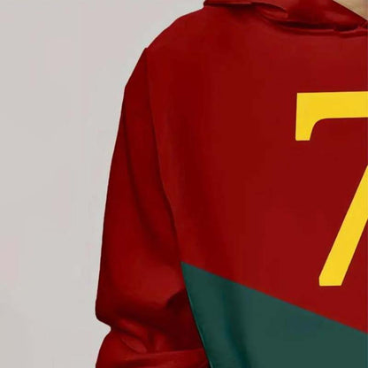 Boys’ Sports Jersey Style Hooded Sweatshirt