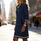 Women’s Fashion Collared Long-Sleeve Dress
