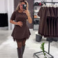 Women’s Sparkling Lace Trim Short-Sleeve Mini Dress | Elegant & Shimmering