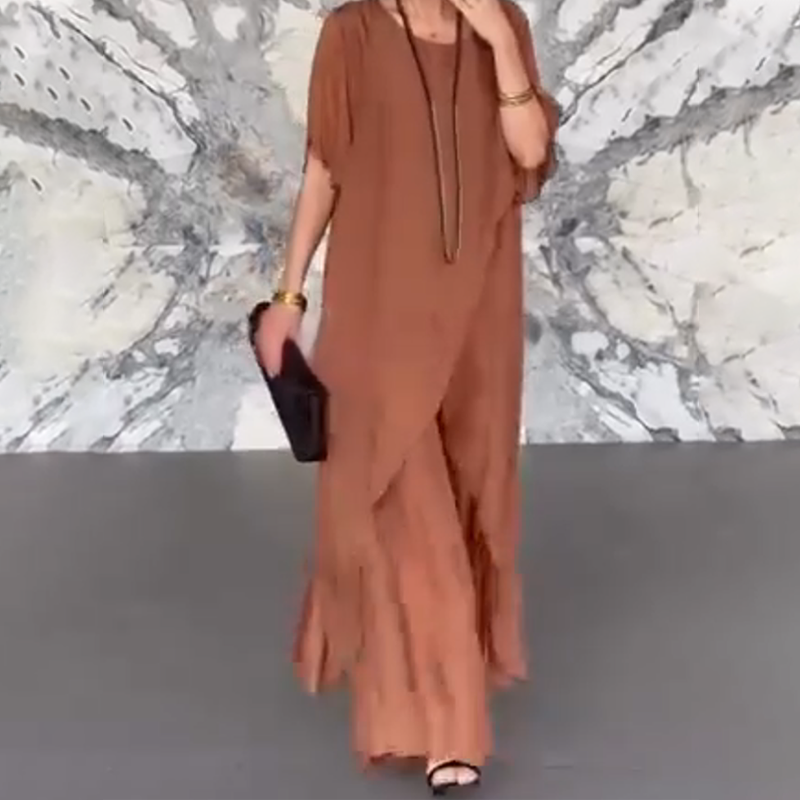 Women's Irregular Top & Loose Pants Set