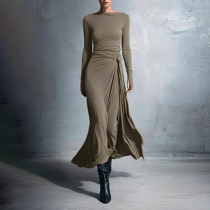 Women’s High-Waist A-Line Maxi Dress | Effortless Everyday Elegance