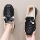 Women's Warm Comfort Bow Slip-On Shoes | Cosy & Convenient