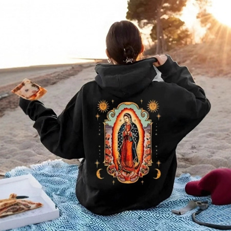 ❤️‍🔥Unisex Oversized Guadalupe Graphic Hoodie | Statement of Faith