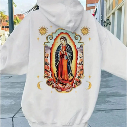 ❤️‍🔥Unisex Oversized Guadalupe Graphic Hoodie | Statement of Faith