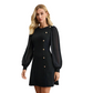 Elegant Long Sleeve Dress with Asymmetrical Button Detail