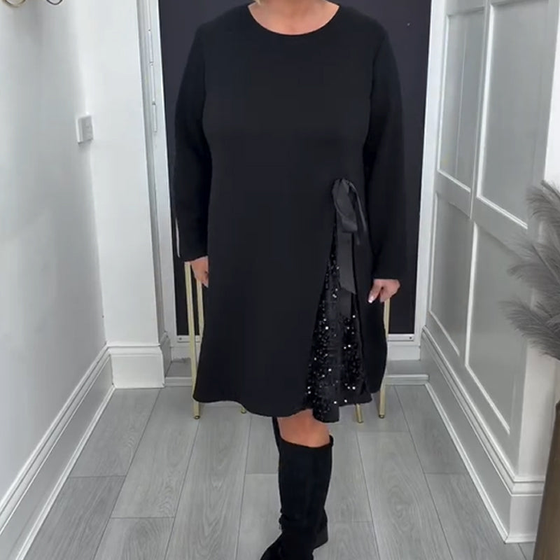 Women's Long Sleeve A-Line Mini Dress