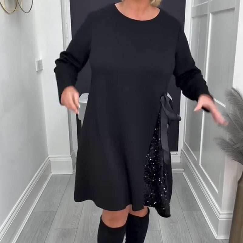 Women's Long Sleeve A-Line Mini Dress