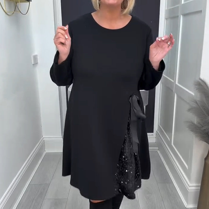 Women's Long Sleeve A-Line Mini Dress