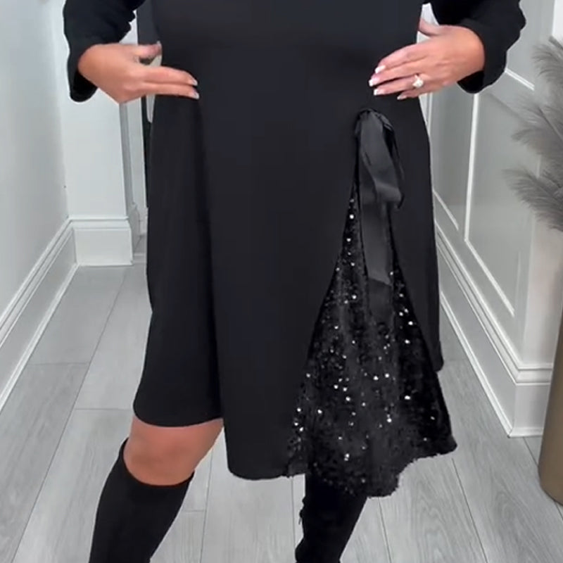 Women's Long Sleeve A-Line Mini Dress