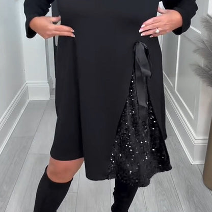 Women's Long Sleeve A-Line Mini Dress