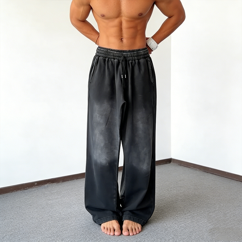 💥 Limited Time 50% OFF👖Men's Wide-Leg Drawstring Casual Pants | Comfortable Loose Fit & Adjustable Waist✨