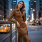 🌸💖Women's Retro Zipper Midi Dress with Tassel