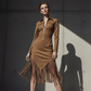 🌸💖Women's Retro Zipper Midi Dress with Tassel