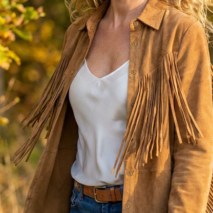 Women's Faux Suede Tassel Jacket