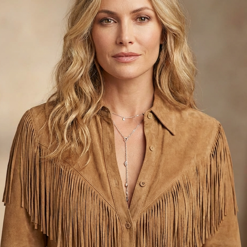 Women's Faux Suede Tassel Jacket