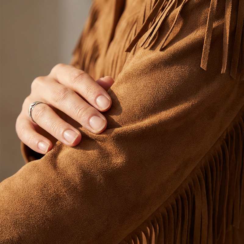 Women's Faux Suede Tassel Jacket