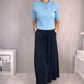 Comfort Chic: Knit Top & Loose Wide-Leg Pants Set