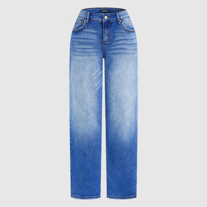 📢📢50%  OFF !! ⏰Effortless Chic Relaxed Fit Wide-Leg Jeans