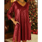 Women's Sparkle Sequin V-Neck Dress