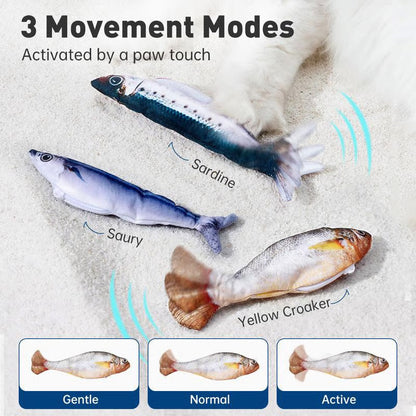⚡Flash Sale 🔥Buy 1 Get 1 Free !!Realistic Hopping Fish Toy for Cat⏰
