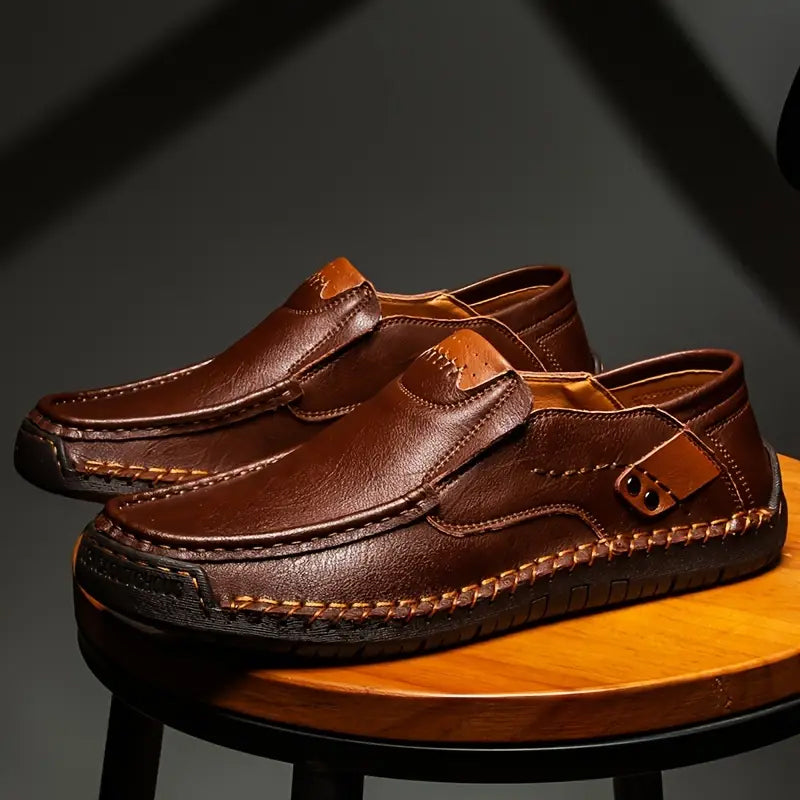 ⏳Time-Limited Special⏰Classic Men’s Slip-On Leather Shoes – Premium Calfskin, All-Day Comfort & Effortless Style