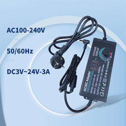 🔥Limited-time offer-Adjustable 3V-24V 3A Universal AC/DC Power Adapter