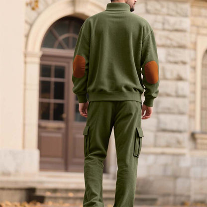 🔥Hot Sale Offers-Men’s Trendy Pullover and Cargo Pants 2-Piece Set