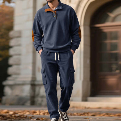 🔥Hot Sale Offers-Men’s Trendy Pullover and Cargo Pants 2-Piece Set