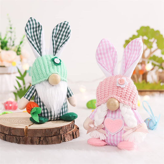 Easter Bunny Gnome Couple Dolls