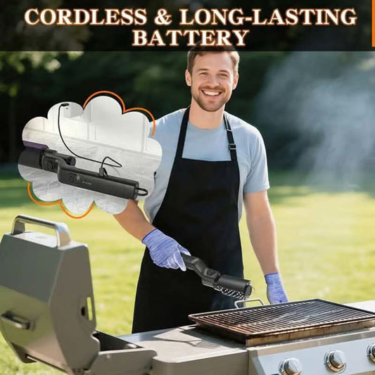 🔥🍖 Cordless Electric BBQ Brush Cleaner – Deep Cleaning, Long Handle & Rechargeable 🔋