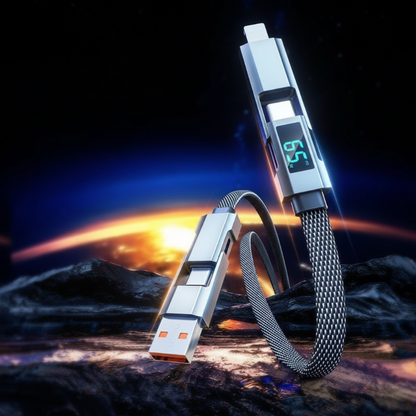 4-in-1 Digital Display Fast Charging Cable