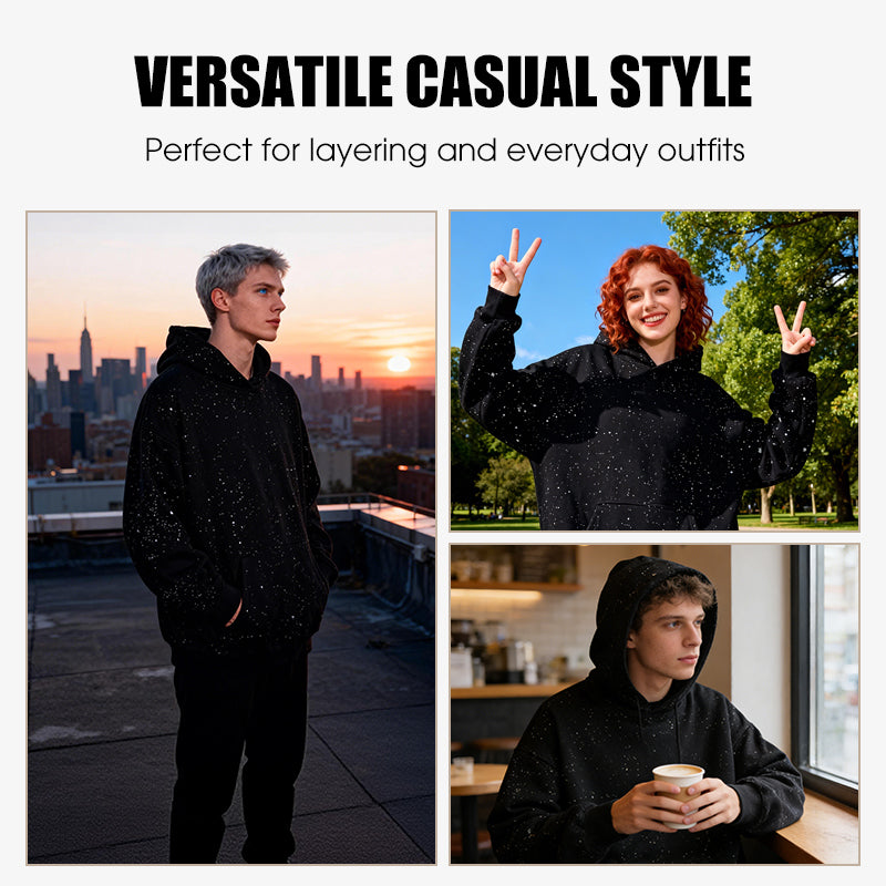 Unisex Comfortable Starry Sky Pullover Hoodie