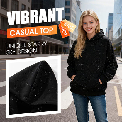 Unisex Comfortable Starry Sky Pullover Hoodie