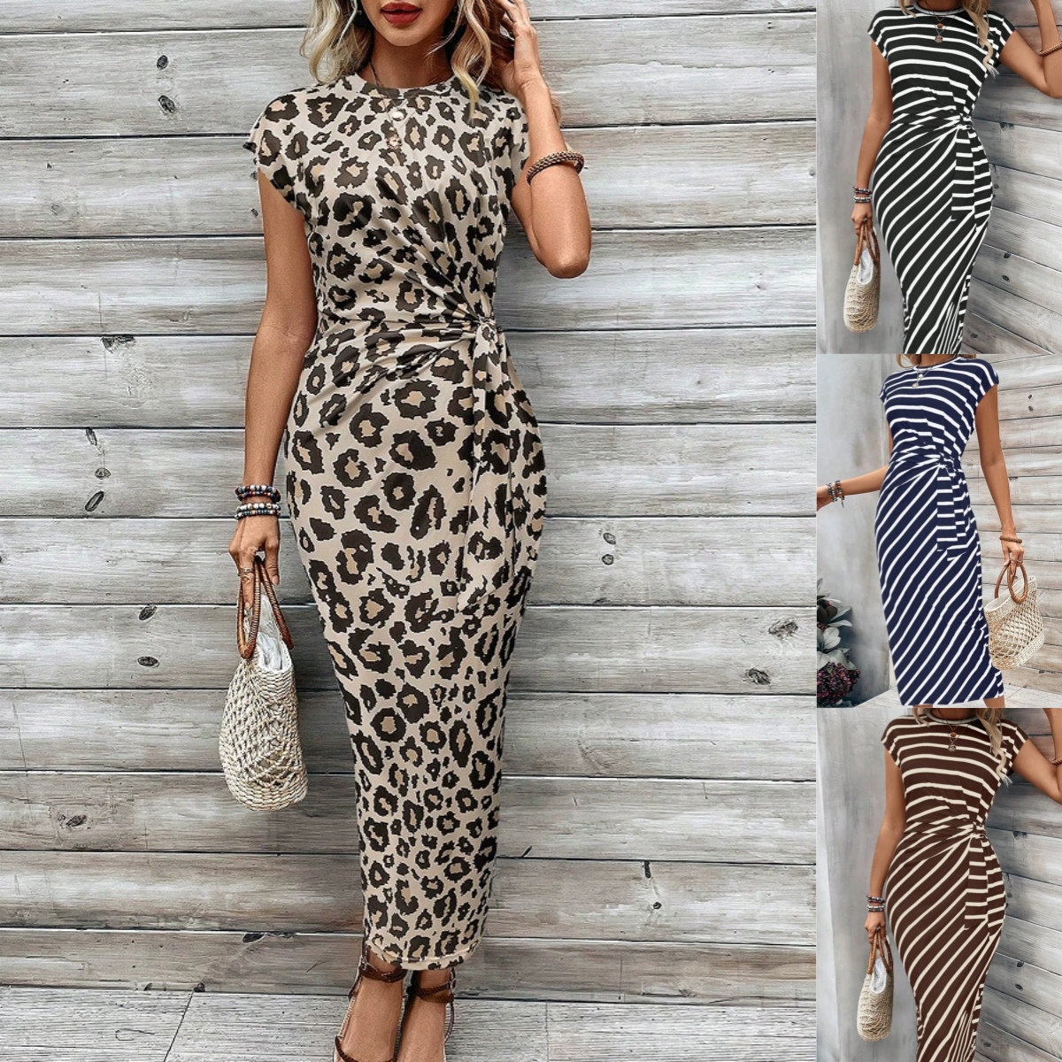 Women's Elegant Tie Waist Dress