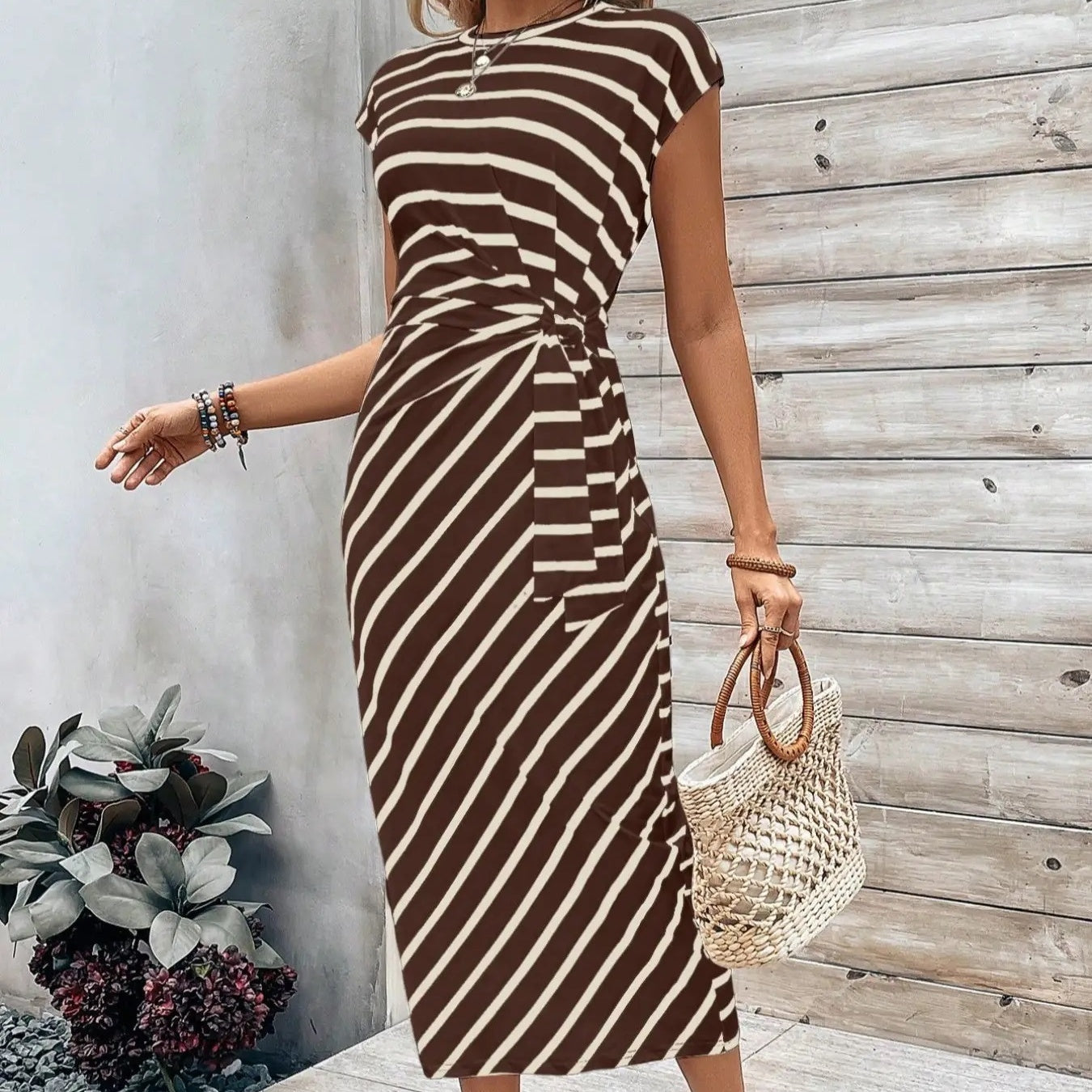 Women's Elegant Tie Waist Dress
