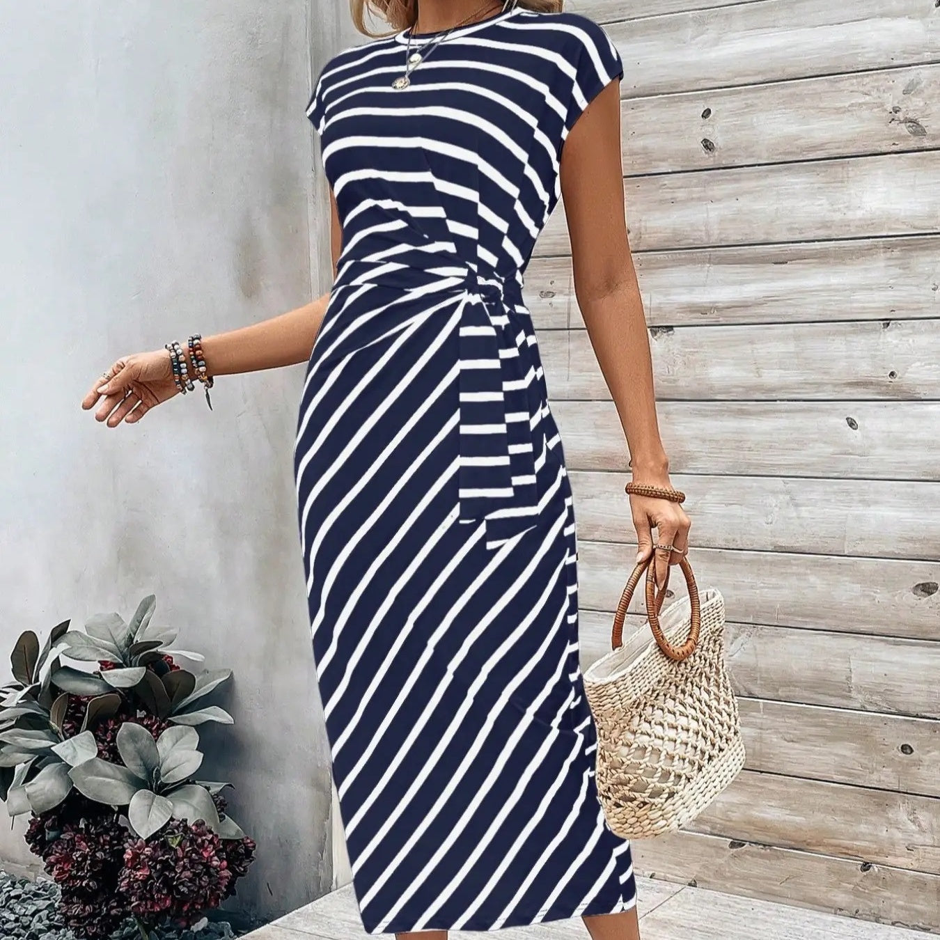 Women's Elegant Tie Waist Dress