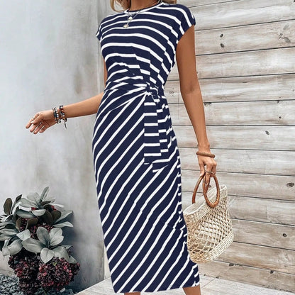 Women's Elegant Tie Waist Dress