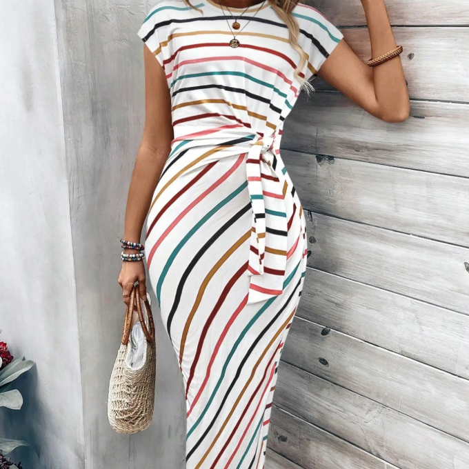 Women's Elegant Tie Waist Dress
