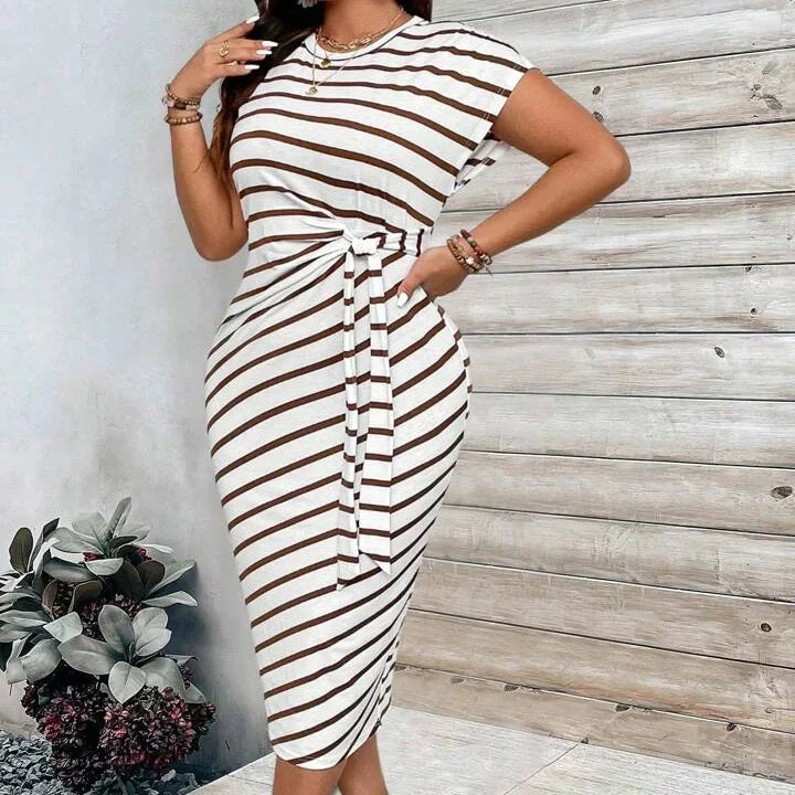 Women's Elegant Tie Waist Dress