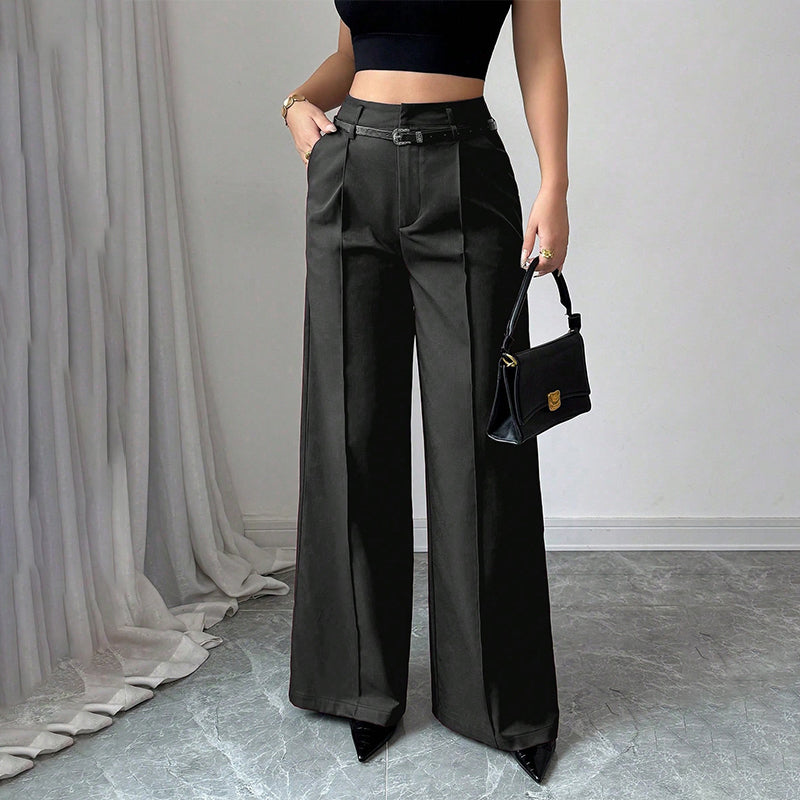 Women‘s Wide-Leg Trousers with Belt🎗️👖