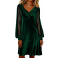 🔥HOT SALE👗Women’s Elegant Cowl Neck Knee-Length Sheath Dress✨