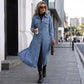 📢📢70% OFF !!!⏰Women’s Casual Longline Button-Up Denim Coat
