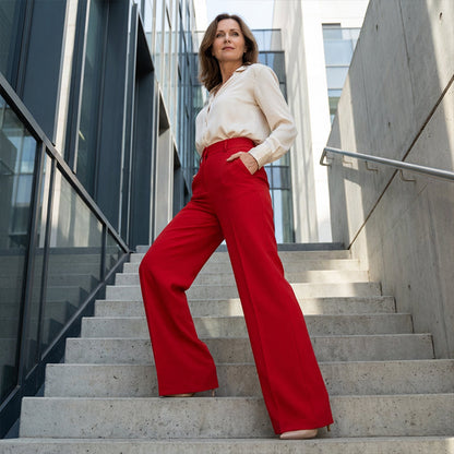 🌸LAST DAY OF SPECIAL OFFER - 60% OFF💕Women's High-Waist Wide-Leg Solid Color Trousers