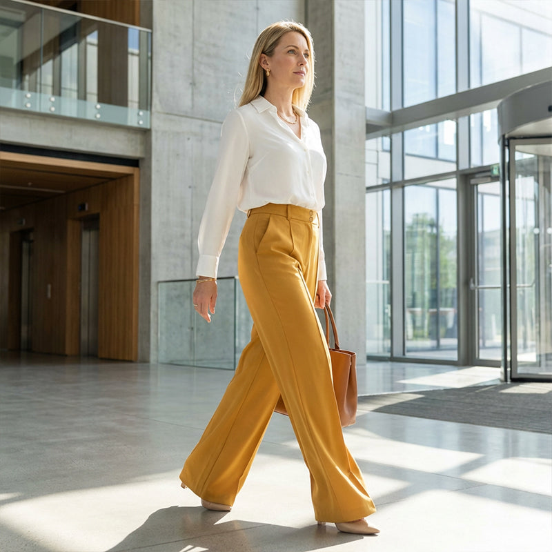 🌸LAST DAY OF SPECIAL OFFER - 60% OFF💕Women's High-Waist Wide-Leg Solid Color Trousers